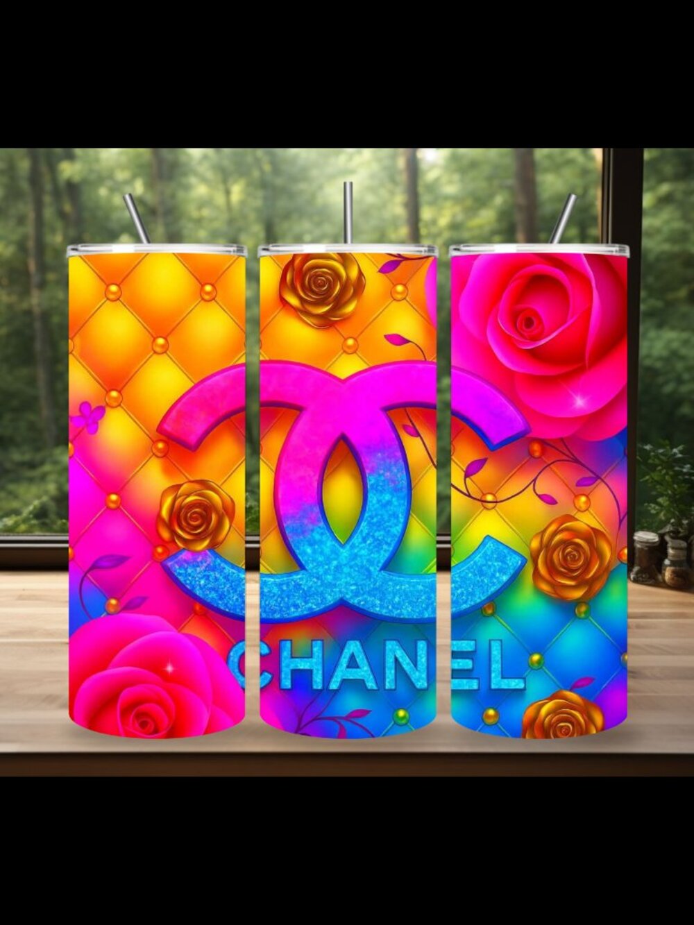 Chanel 20oz Stainless Steel Tumbler